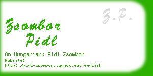 zsombor pidl business card